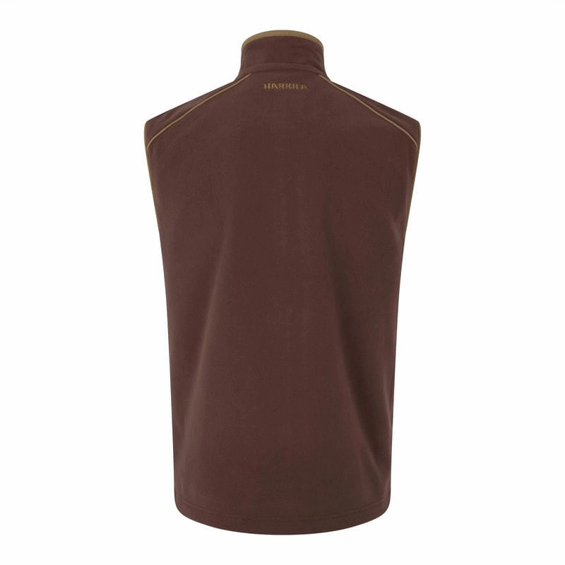 Harkila Sandhem 200 Mens Fleece Gilet - Burgundy Exclusive Online Discount
