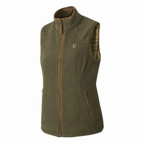 Todays Special Savings Harkila Sandhem Ladies Poalrtec Fleece Waistcoat - Dusty Lake Green