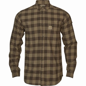 Save Today Event Harkila Scandinavian Long Sleeve Mens Shirt - Antique Bronze Check