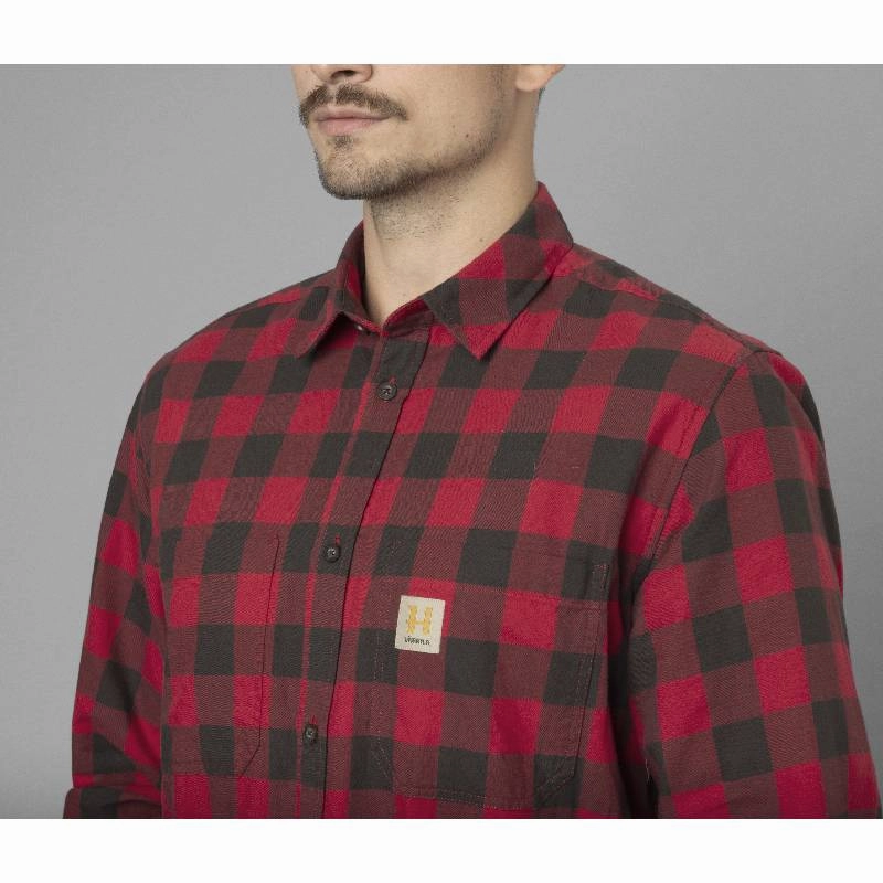 Flash Sale Alert Sweet Deal Inside Harkila Scandinavian Long Sleeve Mens Shirt - Red Check