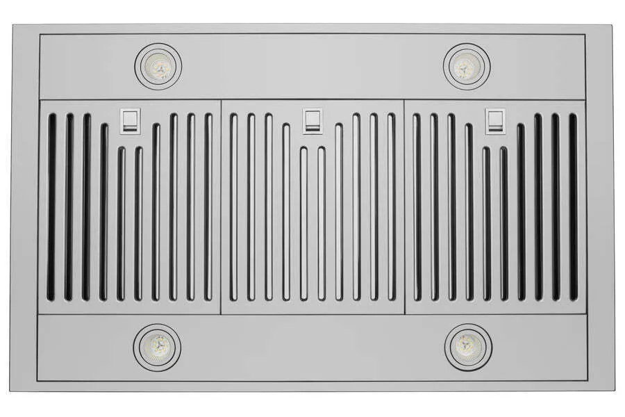 Hauslane IS700SS36 Hauslane 36 In. Convertible Island Range Hood With Dual Controls, Led, Baffle Filter In Stainless Steel