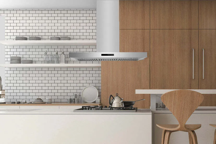 Hauslane IS700SS36 Hauslane 36 In. Convertible Island Range Hood With Dual Controls, Led, Baffle Filter In Stainless Steel