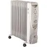 Heater, Oil-Filled Radiator, 2500 W, 13 Fins, White