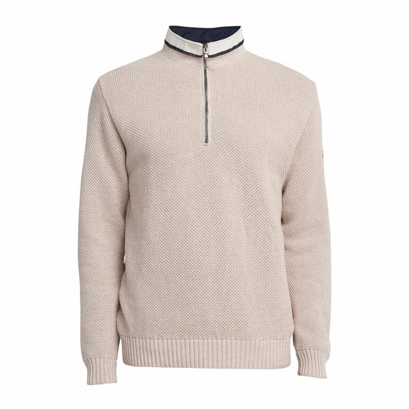 Holebrook Classic Windproof Mens 1/4 Zip Jumper - Khaki GiftWorthy Sale