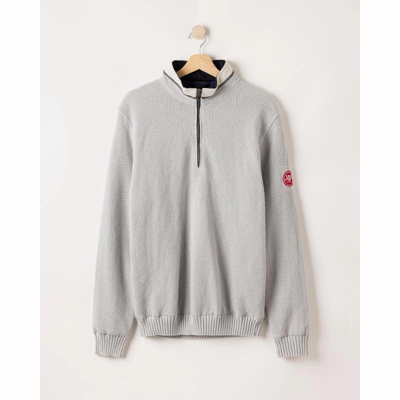 Holebrook Classic Windproof Mens 1/4 Zip Jumper - Marble Grey Shop the Savings Shop Save Big