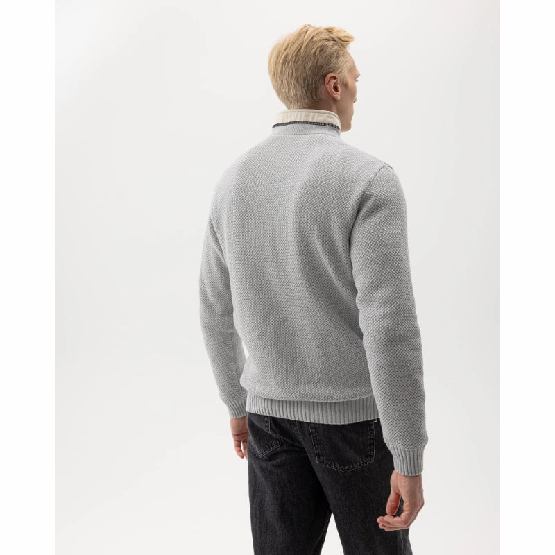 Holebrook Classic Windproof Mens 1/4 Zip Jumper - Marble Grey Shop Smart Save Limited Time Hot Deal