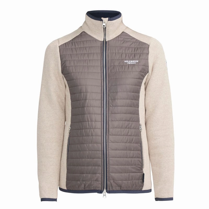 Holebrook Mimmi Windproof Ladies Full Zip Jacket - Khaki/Mole Mega Hot Offer
