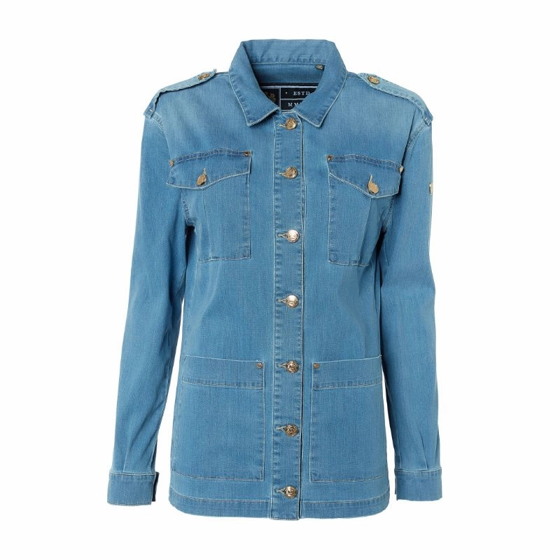 Grab It Fast Holland Cooper Artillery Ladies Jacket - Denim