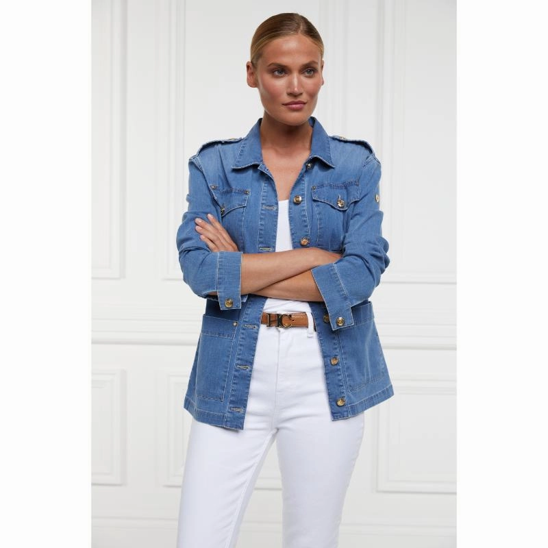 Holland Cooper Artillery Ladies Jacket - Denim Limited Stock Offer Daily Special Offer