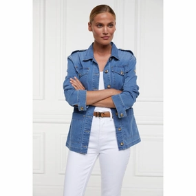 Holland Cooper Artillery Ladies Jacket - Denim Limited Stock Offer Daily Special Offer
