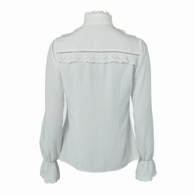 Holland Cooper Audley Lace Ladies Blouse - White Mega Hot Offer