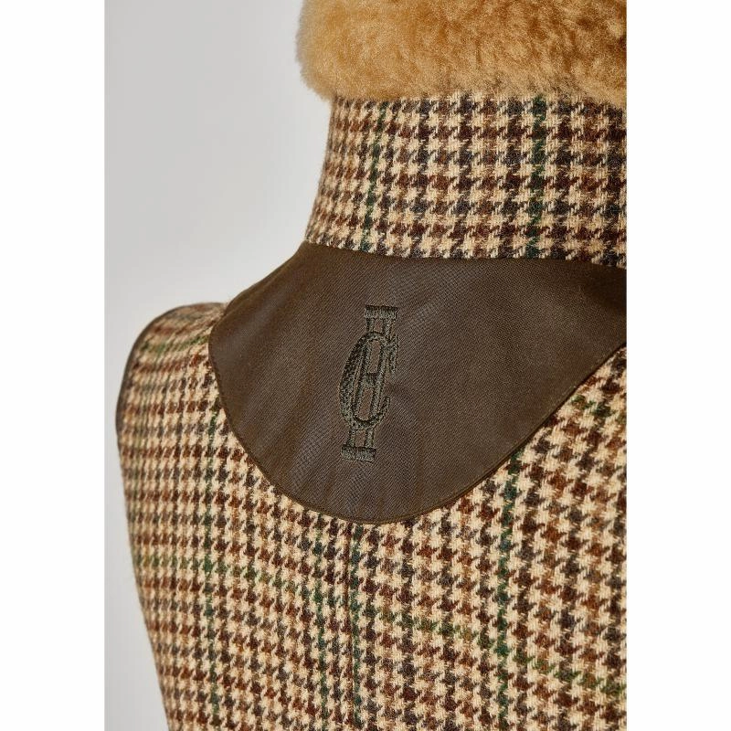 Holland Cooper Aviator Ladies Tweed Gilet - Hailes Green Instant Hot Deal Best Deal Online