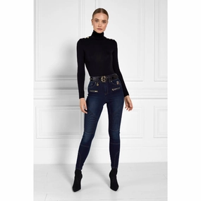 Mega Online Discount Holland Cooper Biker Ladies Jeans - Deep Indigo