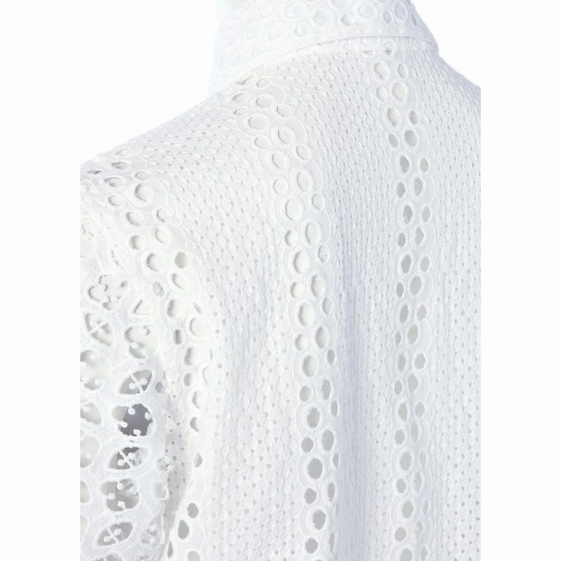 Holland Cooper Broderie Lace Ladies Shirt - White Today Only Savings Grab the Deal Now