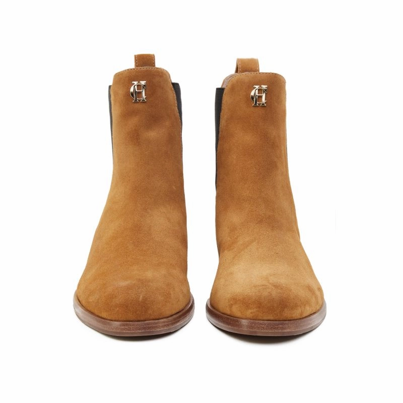 Holland Cooper Chelsea Low Suede Ladies Boot - Tan Surprise Offer Now Flash Deal Today
