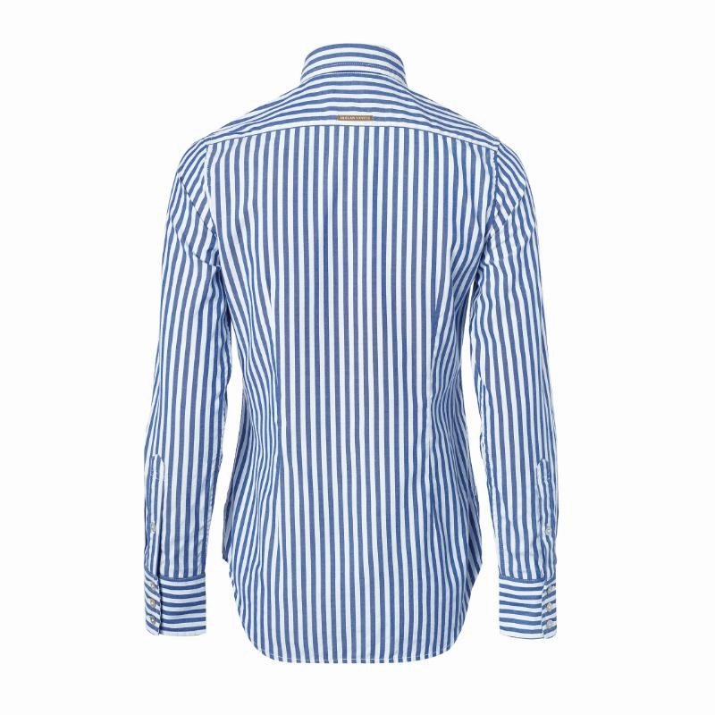 Holland Cooper Classic Button Down Ladies Shirt - Navy Stripe Best Deal Alert Deal of the Day