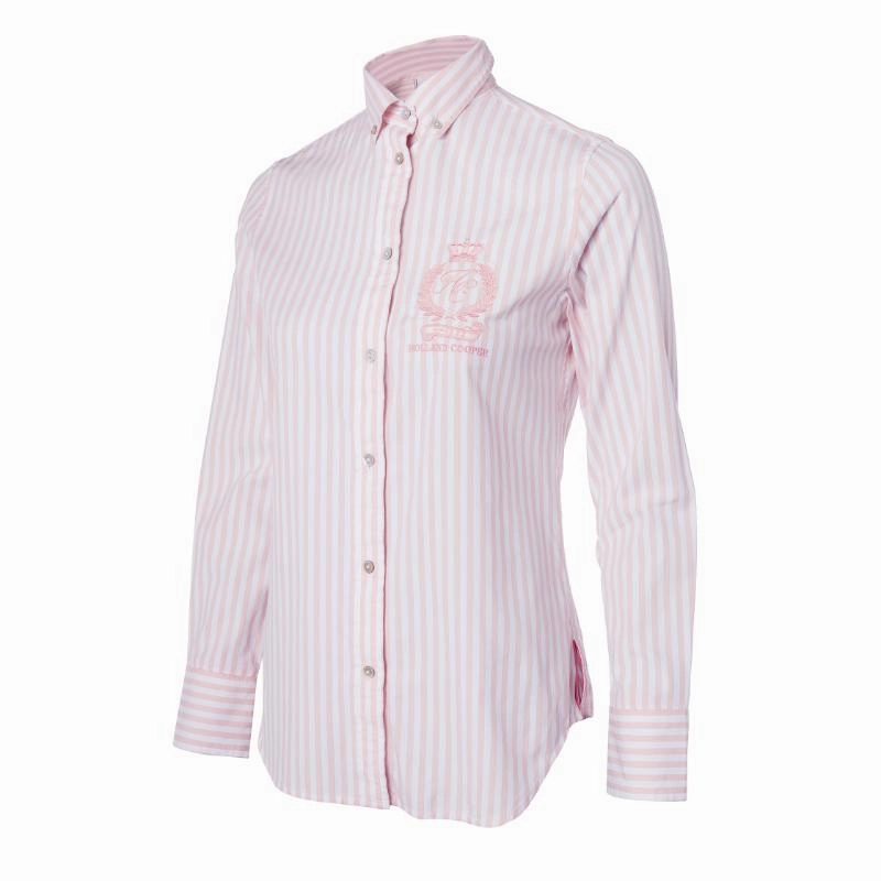 Hot Pick Sale Hot Pick Deal Holland Cooper Classic Button Down Ladies Shirt - Pink Stripe