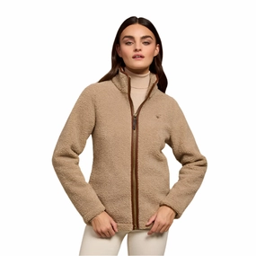 Holland Cooper Country Fleece Ladies Jacket - Natural Borg Surprise Offer Now Hot Offer Event