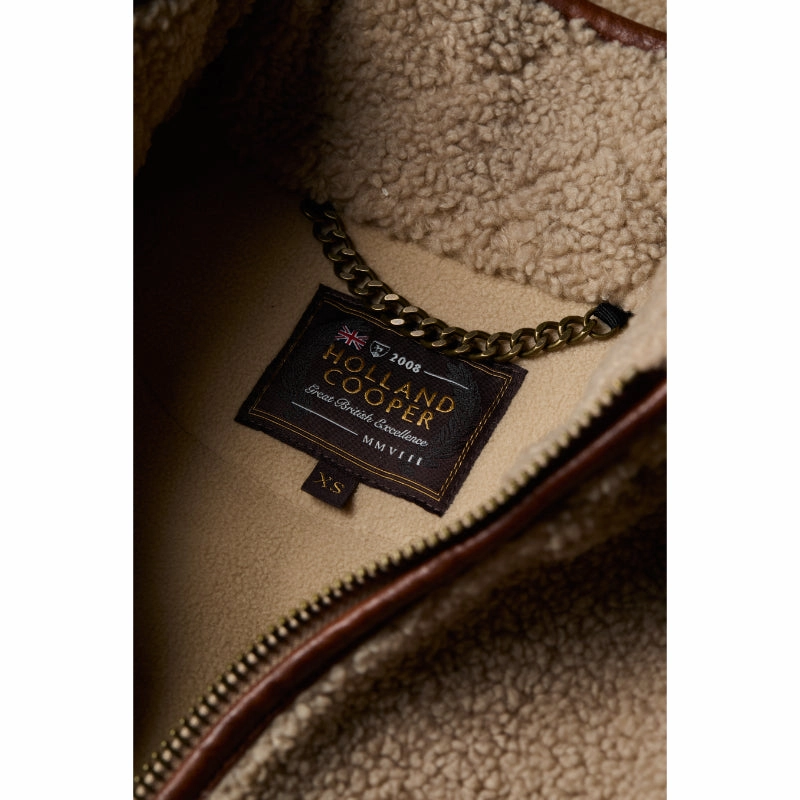 Holland Cooper Country Fleece Ladies Jacket - Natural Borg Trending Today Steal Today Only Savings