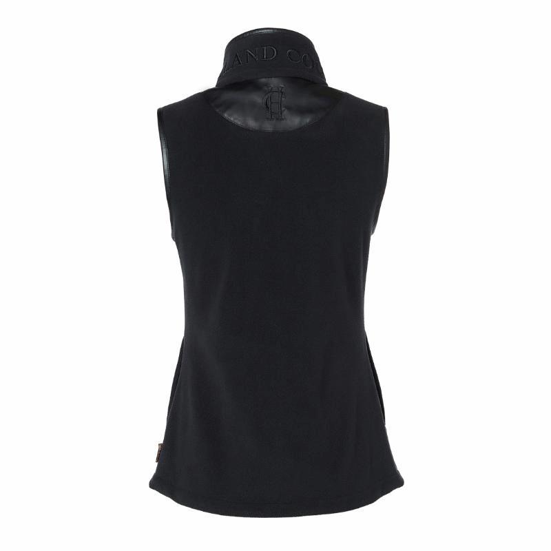 Holland Cooper Country Ladies Fleece Gilet - Black Hot Clearance Now Mega Sale Now