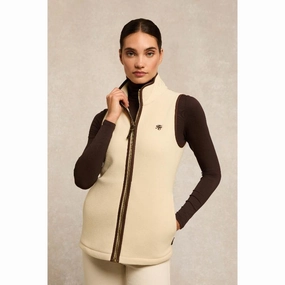 Holland Cooper Country Ladies Fleece Gilet - Cream Shop the Savings Now
