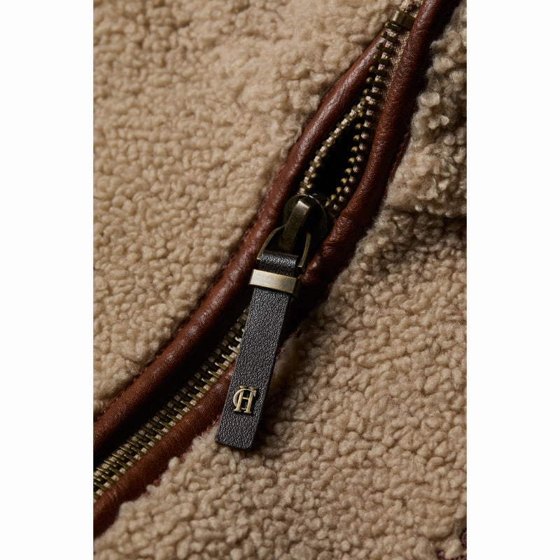 Holland Cooper Country Ladies Fleece Gilet - Natural Borg Sale Ending Soon Grab It Before Gone