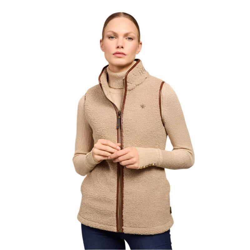 Grab It Now Hot Offer Frenzy Holland Cooper Country Ladies Fleece Gilet - Natural Borg