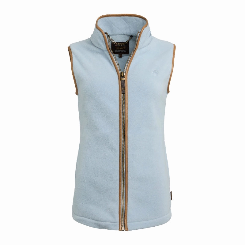Holland Cooper Country Ladies Fleece Gilet  - Pale Blue Mega Sale Now