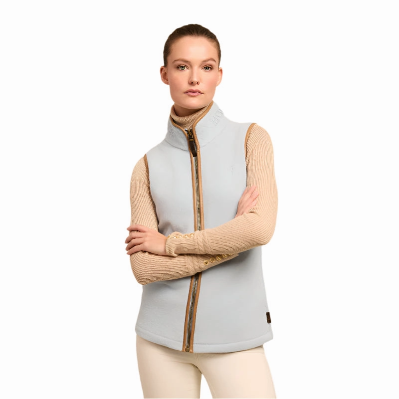 Instant Hot Deal Special Savings Today Holland Cooper Country Ladies Fleece Gilet  - Pale Blue