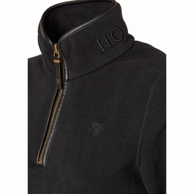 Grab the Deal Now Todays Best Deal Holland Cooper Country Ladies Fleece Quarter Zip Jumper - Black