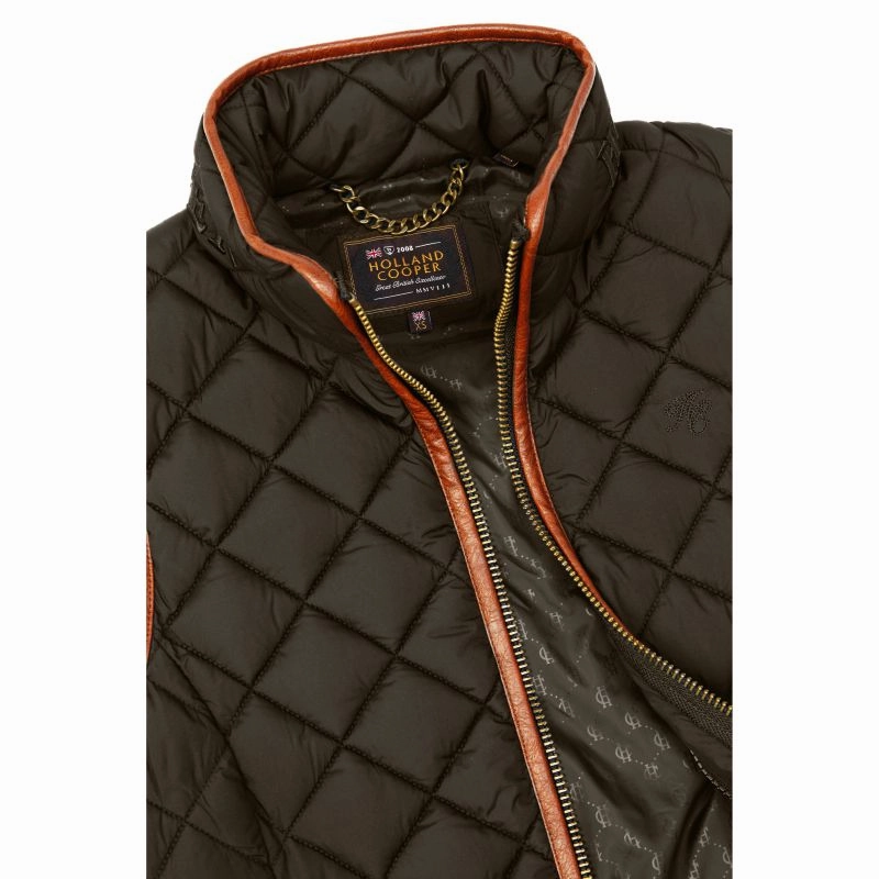 Holland Cooper Country Ladies Quilted Gilet - Heritage Khaki Hot Pick of the Day Big Sale Today