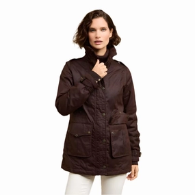 Holland Cooper Durham Wax Ladies Jacket - Chocolate Clearance Savings Now Shop Hot Picks