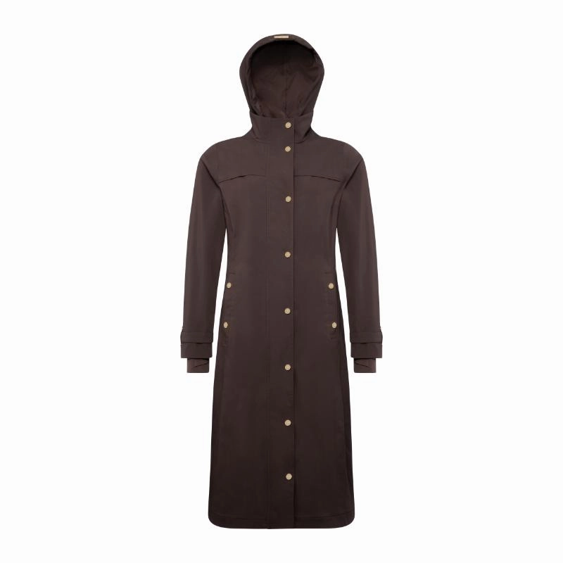 Exclusive Online Deal Holland Cooper Folgate Ladies Waterproof Rain Coat - Chocolate