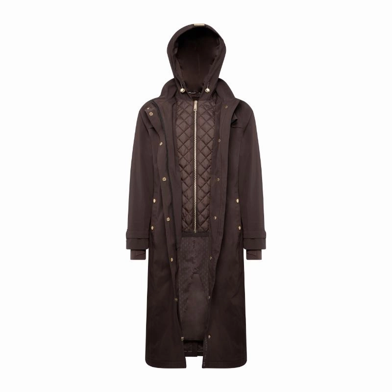 Big Clearance Event Holland Cooper Folgate Ladies Waterproof Rain Coat - Chocolate