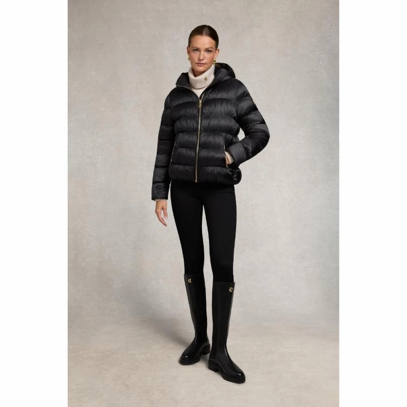 Holland Cooper Harrow Ladies Padded Jacket - Deep Black Clearance Event Alert Dont Miss Todays Deal