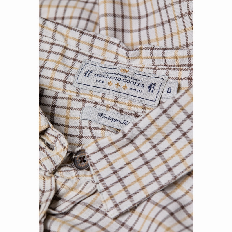 Flash Sale Alert Now Hot Pick Deal Holland Cooper Heritage Ladies Shirt - Cheltenham Camel Check