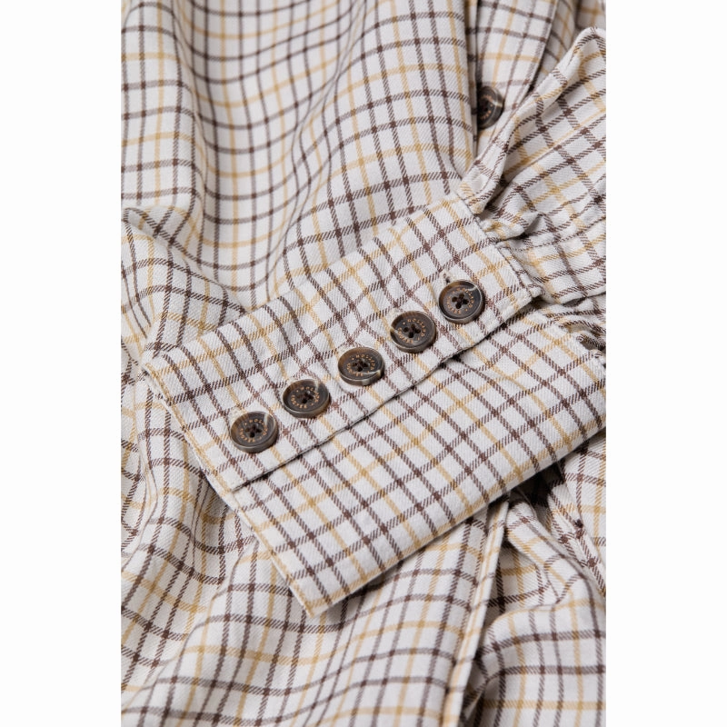Holland Cooper Heritage Ladies Shirt - Cheltenham Camel Check Save More Online