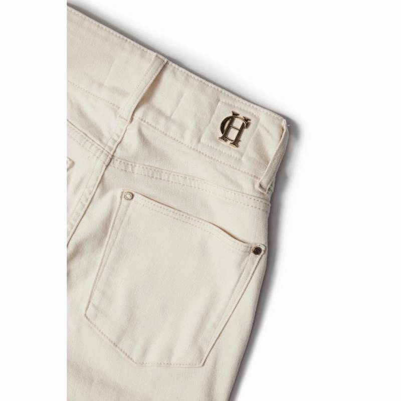 Price Drop Frenzy Holland Cooper High Rise Flared Ladies Jeans - Oatmeal