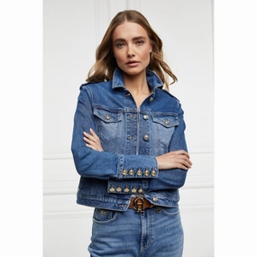 Trending Deals Today Holland Cooper Iconic Ladies Denim Jacket - Classic Indigo