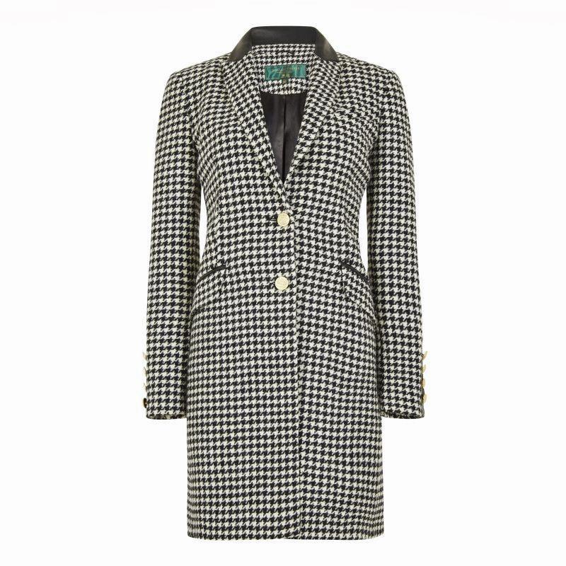 Holland Cooper Kempton Ladies Tweed Coat - Houndstooth Trending Now Discount