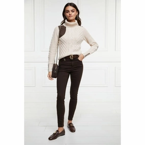 Save More Now Sweet Deal Today Holland Cooper Ladies Jodhpur Jeans - Chocolate