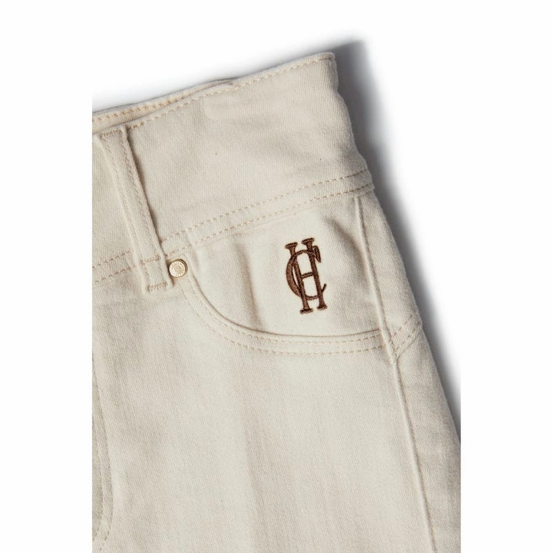 Holland Cooper Ladies Jodhpur Jeans - Oatmeal Limited Stock Hot Deal