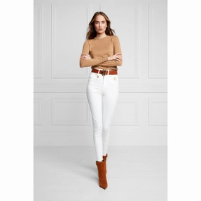 Holland Cooper Ladies Jodhpur Jeans  - White Daily Special Offer Limited Stock Offer