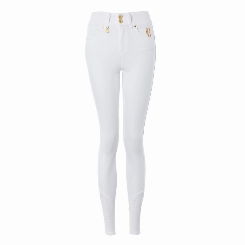 Holland Cooper Ladies Jodhpur Jeans  - White Deal of the Day