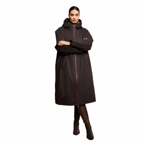 Todays Special Savings Today Only Hot Pick Holland Cooper Ladies One-Size Waterproof Country Dry Coat - Chocolate