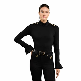 Holland Cooper Lilibet Ladies Jersey Long Sleeve Tee - Black Price Drop Alert Limited Time Sale