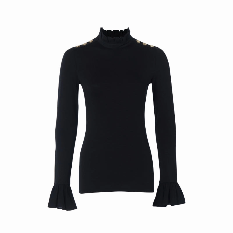Hot Offer Ending Soon Holland Cooper Lilibet Ladies Jersey Long Sleeve Tee - Black