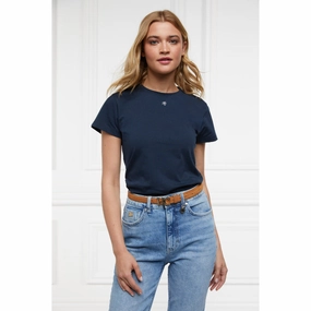 Today Only Offer Weekend Flash Offer Holland Cooper Monogram Ladies T-Shirt - Ink Navy