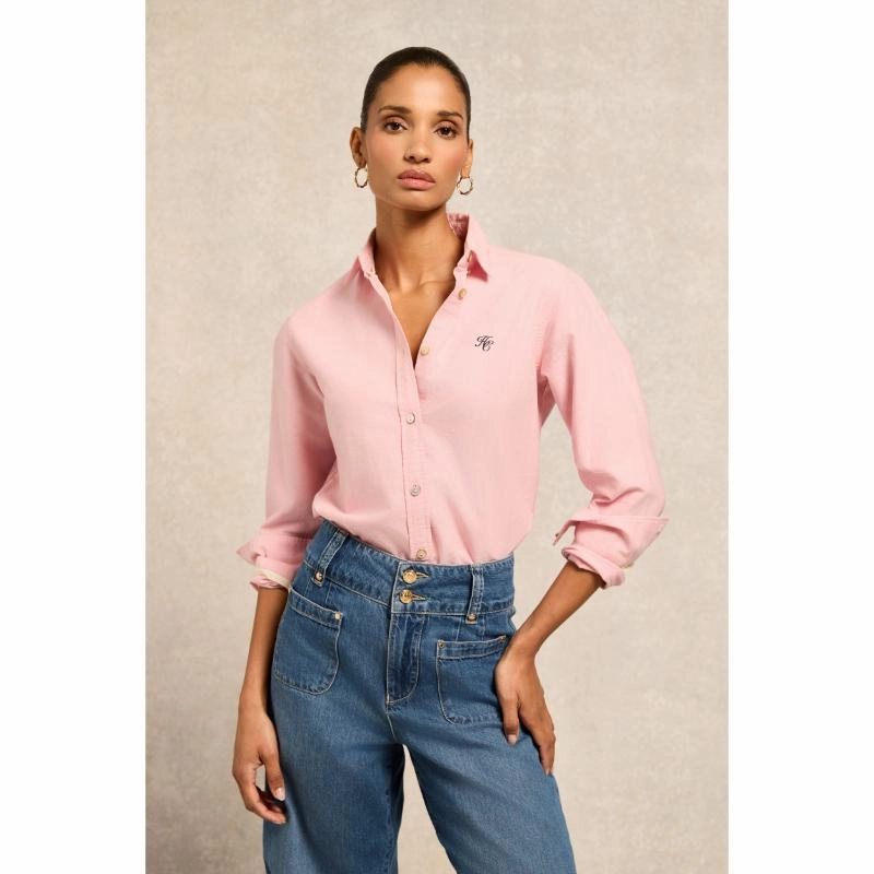 Holland Cooper Oxford Ladies Shirt - Pink Flash Sale Now