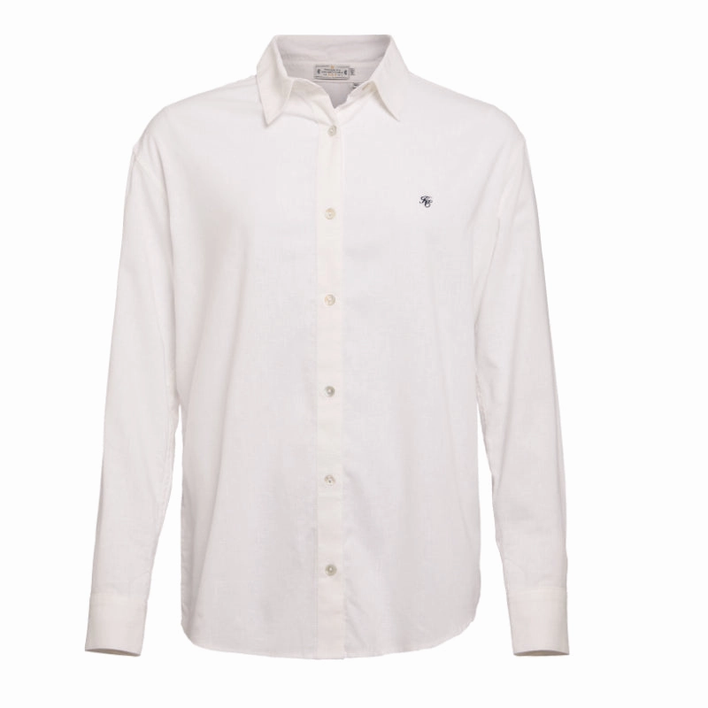 MustHave Gift Ideas Today Only Steal Holland Cooper Relaxed Fit Ladies Linen Shirt - Optic White